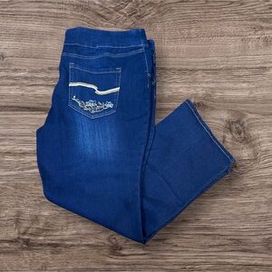 NWT Pioneer Woman women’s boot cut jeans size 3x crochet stretch pull on